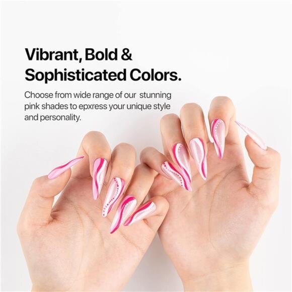 Cosmetics Gel Liner Nail Art Set of 36 Beyond Pink Colors Series for Swirl - Picture 5 of 7